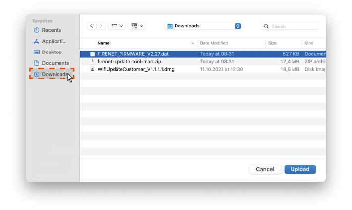 Click on the Downloads folder