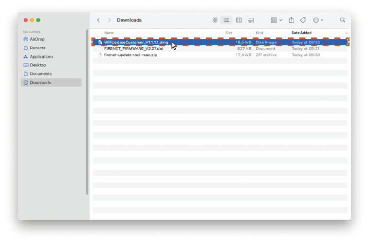 Open FIRENET Updater application