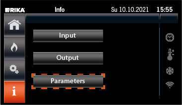 Button parameters
